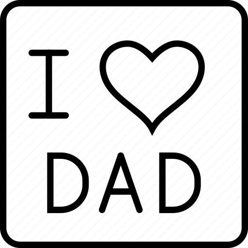 Dad, day, fathers, heart, i, love icon - Download on Iconfinder
