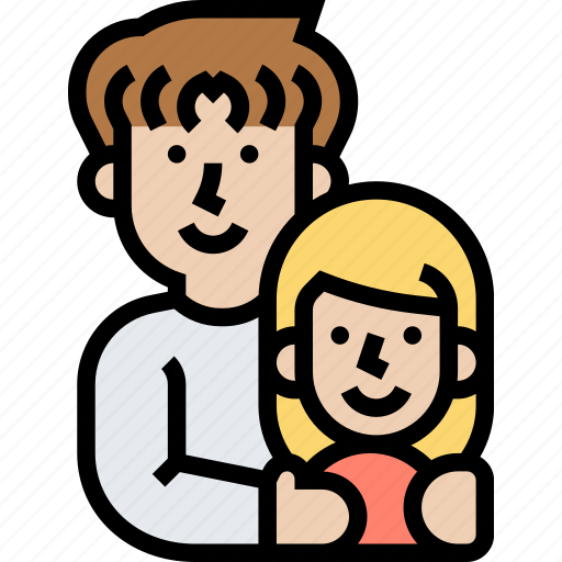 Gentle, care, love, father, daughter icon - Download on Iconfinder