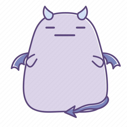 Emotionless, expressionless, fattie, speechless, sticker, succubus icon - Download on Iconfinder