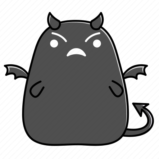 Angry, evil, fattie, imp, sticker, succubus, unhappy icon - Download on Iconfinder