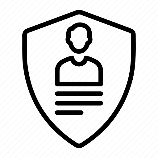 Data, male, person, profile, secure, shield, user icon - Download on Iconfinder