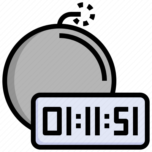 Bomb, countdown, terrorism, detonation, time icon - Download on Iconfinder