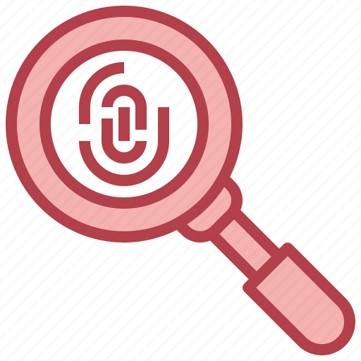 Fingerprits, evidence, magnifying, glass, detective, loupe icon - Download on Iconfinder