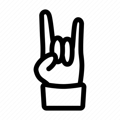 Rock, music, sound, hand, finger icon - Download on Iconfinder