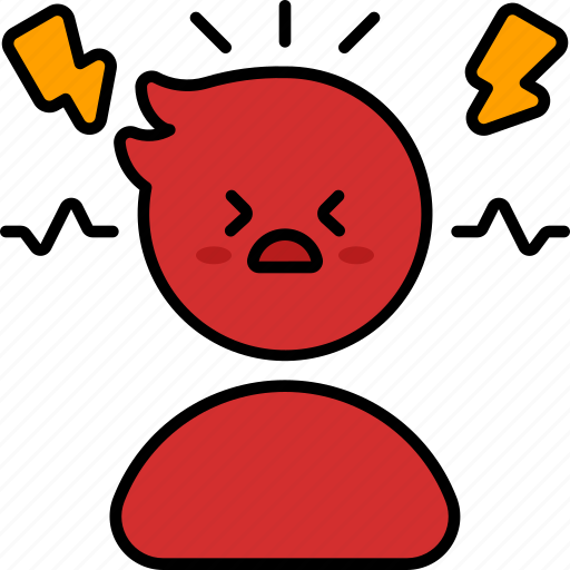 Frustrated, stress, feeling, emotion, mind, expression, anger icon - Download on Iconfinder