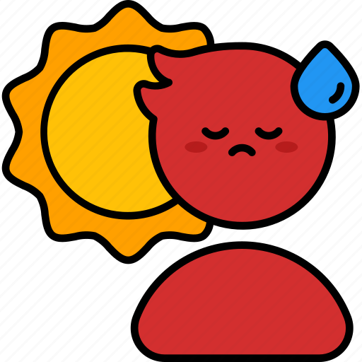 Hot, heat, feeling, emotion, mind, expression, tired icon - Download on Iconfinder