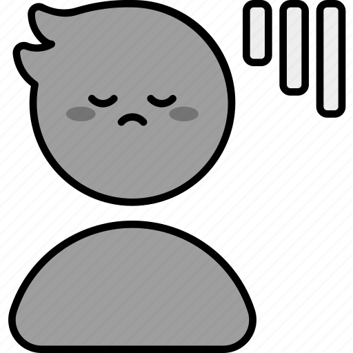 Upset, unhappy, feeling, emotion, mind, expression, depressed icon - Download on Iconfinder