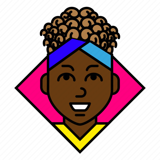 Account, afro, avatar, curly, profile, student, woman icon - Download on Iconfinder