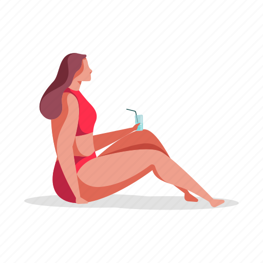 Leisure, character, builder, woman, drink, beverage, glass illustration - Download on Iconfinder