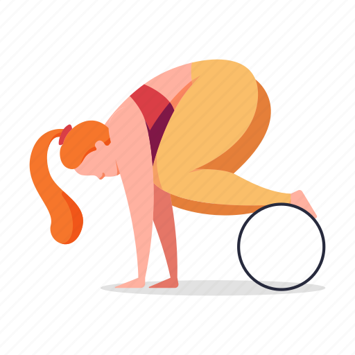 Sports, character, builder, pose, yoga, stretch, fitness illustration - Download on Iconfinder