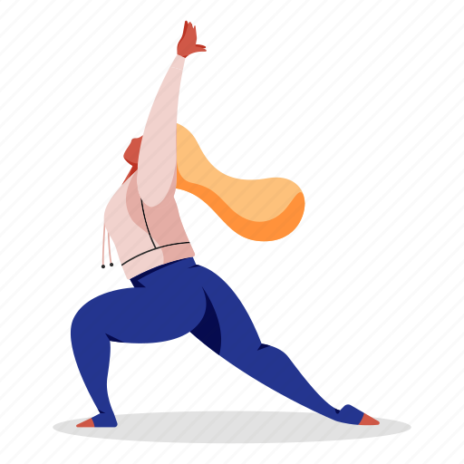 Sports, character, builder, stretch, fitness, yoga, pose illustration - Download on Iconfinder