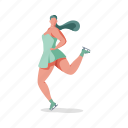 sports, character, builder, woman, figure, skating, sport 