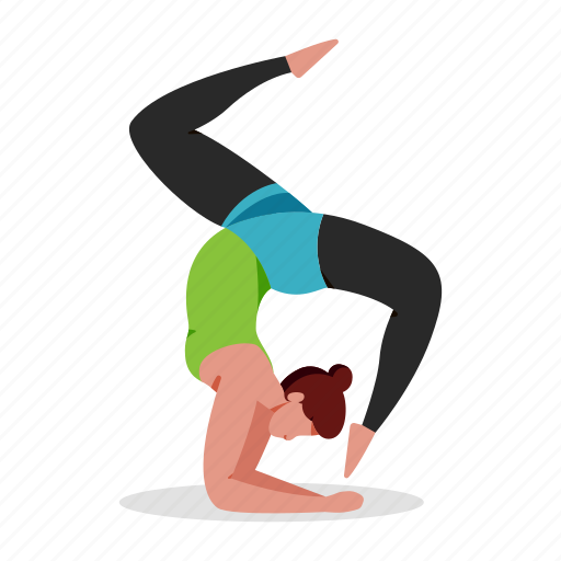 Sports, character, builder, yoga, woman, female, person illustration - Download on Iconfinder
