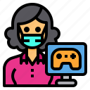gamer, avatar, occupation, woman, game