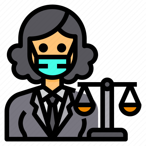 Lawyer, avatar, occupation, woman, balance icon - Download on Iconfinder