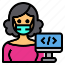 programmer, coding, avatar, occupation, woman