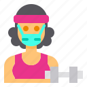 trainer, avatar, occupation, woman, fitness