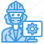 technician, avatar, occupation, woman, computer 