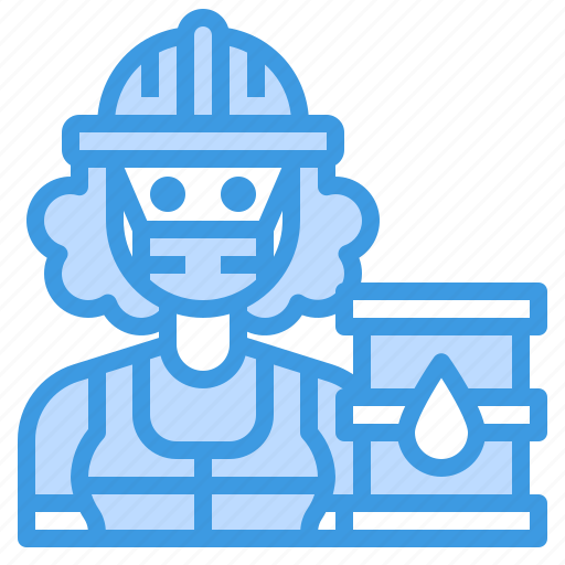 Worker, oil, refininery, avatar, occupation, woman icon - Download on Iconfinder