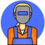 avatar, job, profession, welder, woman 