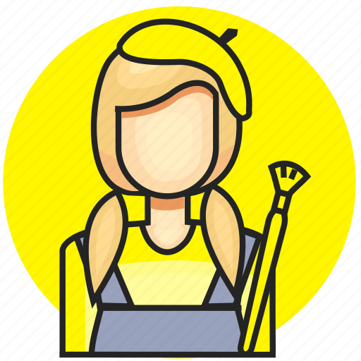 Artist, avatar, job, profession, woman icon - Download on Iconfinder