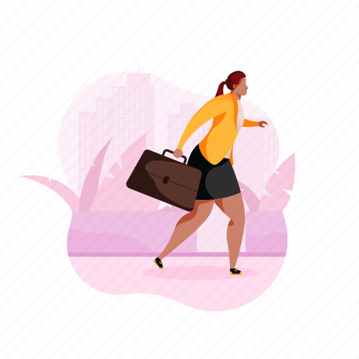 Business, woman, suitcase, briefcase illustration - Download on Iconfinder