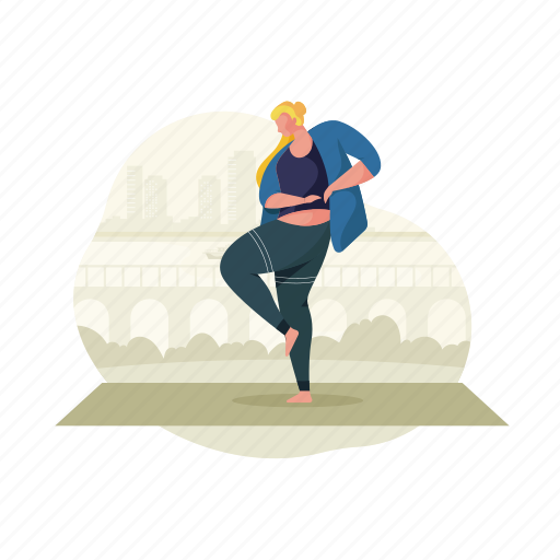 Sports, woman, sport, fitness, yoga illustration - Download on Iconfinder