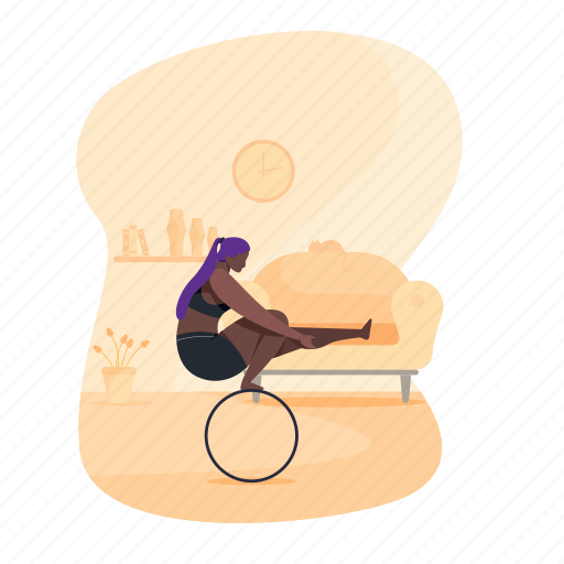 Sports, woman, yoga, meditation, fitness illustration - Download on Iconfinder