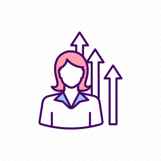 Leader, ambition, motivation, businesswoman icon - Download on Iconfinder