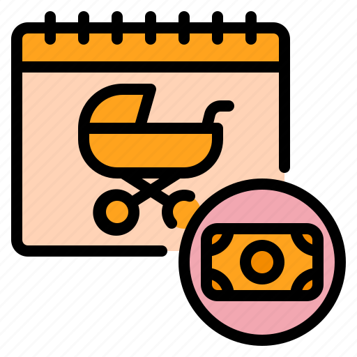 Maternity, leave, pregnant, money, motherhood, parenthood, paternity icon - Download on Iconfinder