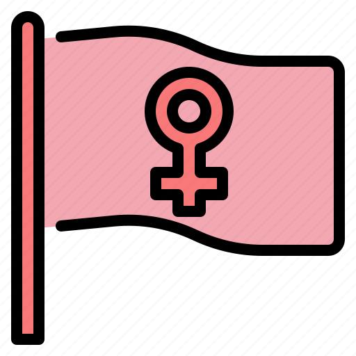 Woman, flag, womens, day, activist, actism, rally icon - Download on Iconfinder