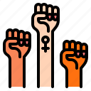 international, woman, day, feminist, activist, protest, rights, fist, feminism