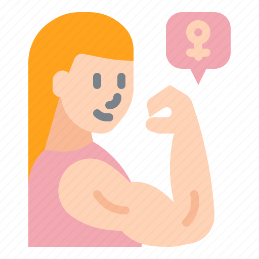 Woman, power, girl, fist, strength, feminist, muscle icon - Download on Iconfinder