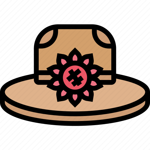 Hat, farmer, gardener, straw, fashion icon - Download on Iconfinder