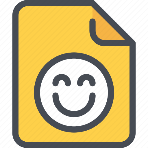 Document, emotion, face, file, happy, paper icon - Download on Iconfinder