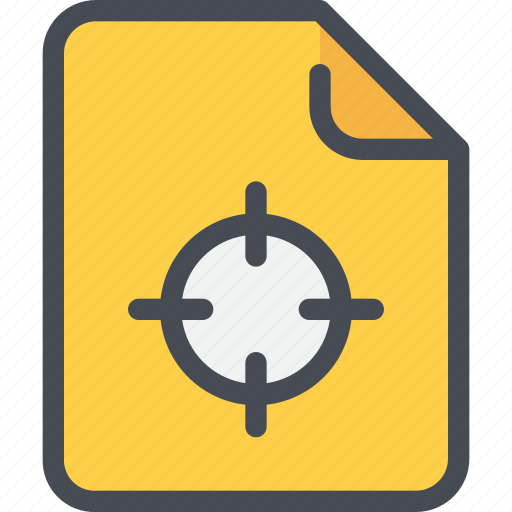 Document, file, paper, seo, target icon - Download on Iconfinder