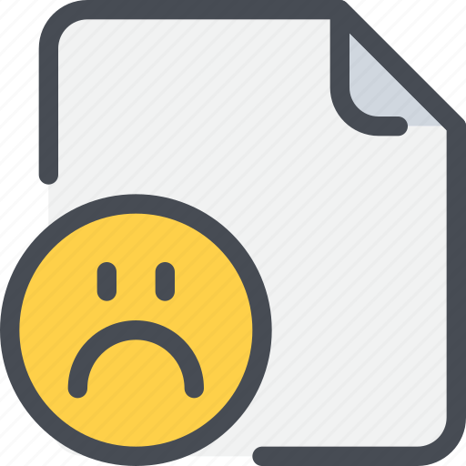 Document, emotion, face, file, paper, sad icon - Download on Iconfinder