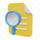 search, file, data, paper, document, folder, magnifying