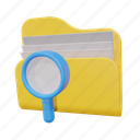 search, folder, file, find, data, document, magnifier