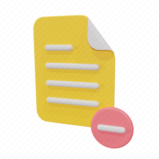 Remove, file, document, folder, data, paper, minus icon - Download on Iconfinder