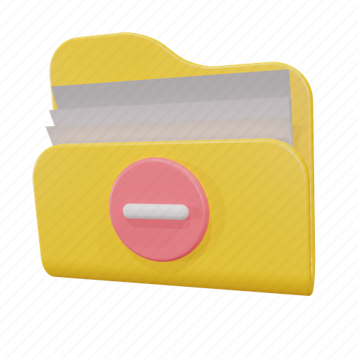 Remove, folder, document, delete, minus, cancel, data icon - Download on Iconfinder