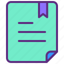 bookmark, document, files, important, paper