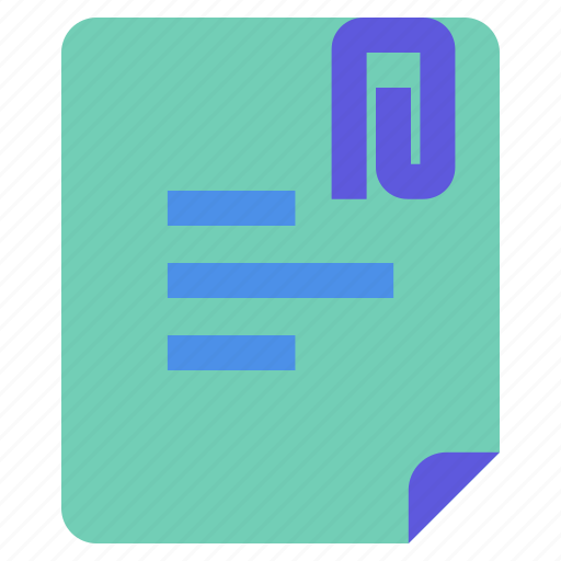 Attachment, clip, document, file, note icon - Download on Iconfinder