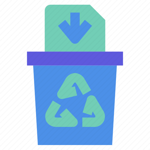 Arrow, bin, file, recycle, trash icon - Download on Iconfinder