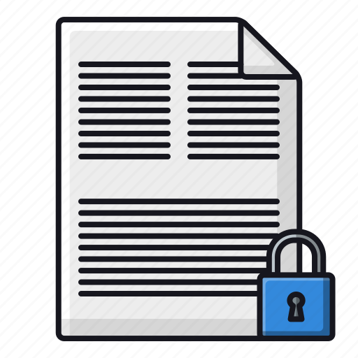 Document, file, lock, media, security icon - Download on Iconfinder