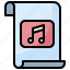 document, file, music 