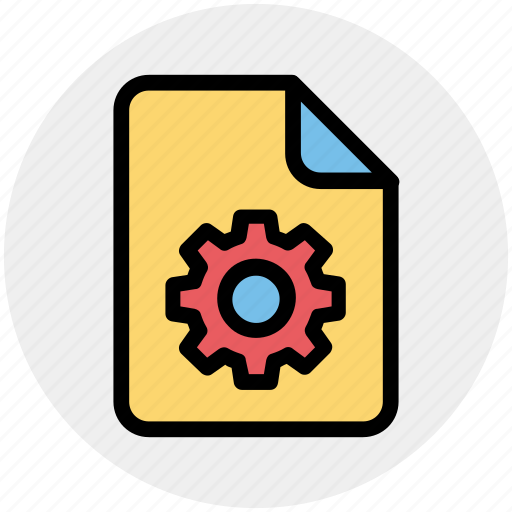 Document, file, gear, setting, setup, system icon - Download on Iconfinder