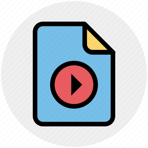 Audio, document, file, media, movie, play icon - Download on Iconfinder