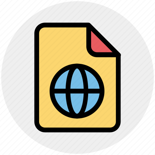 Document, file, form, globe, interface, world icon - Download on Iconfinder