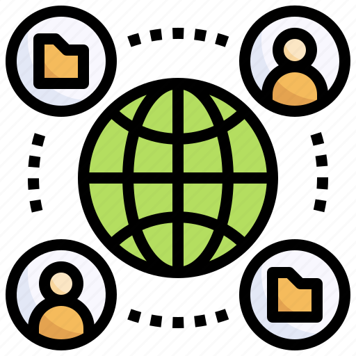 Global, data, sharing, documents, folder, network icon - Download on Iconfinder